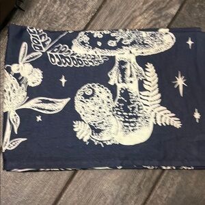 Mushroom/butterfly print tablecloth